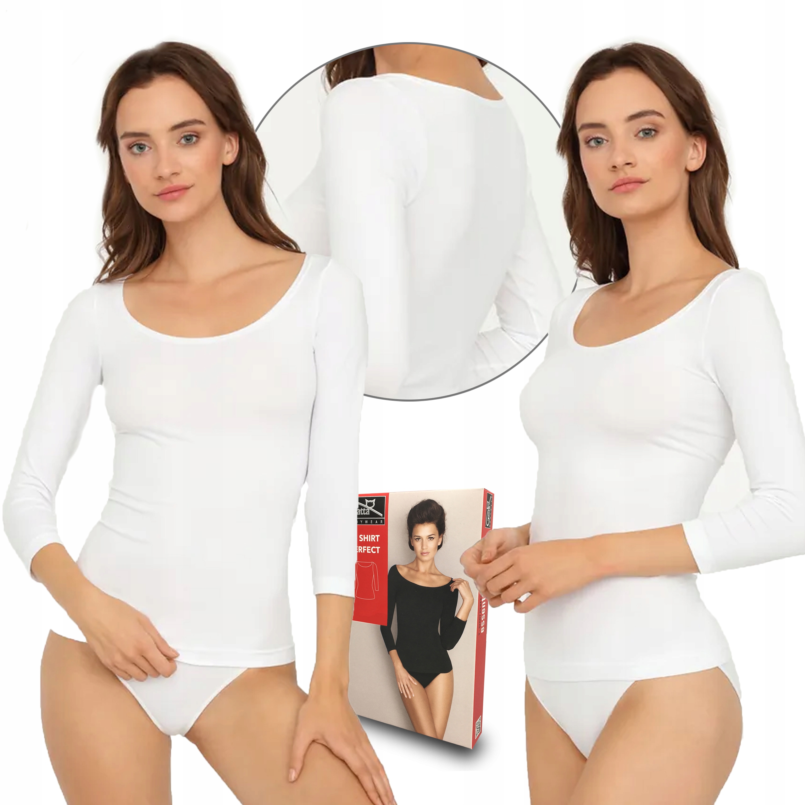 

Gatta T-shirt Perfect, bezszwowy, Biały, M