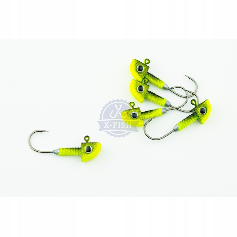 JAN-TEX Główki trójkątne okoniowe 3,5g/4 yellow - okoń