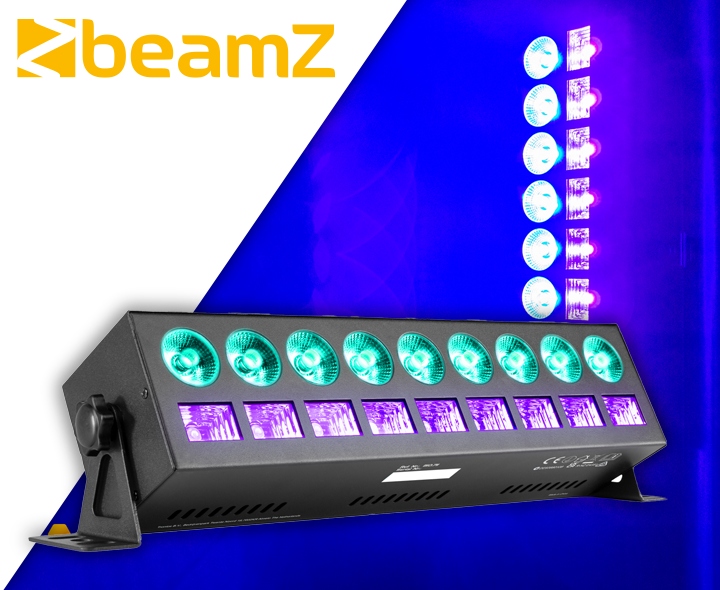 Reflektor belka LED 9x 6W RGBW UV DMX IP20 Beamz Kod producenta 150.711