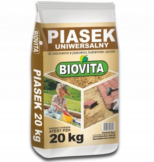 

Piasek Czysty Biovita 20kg Atest 20 Kg