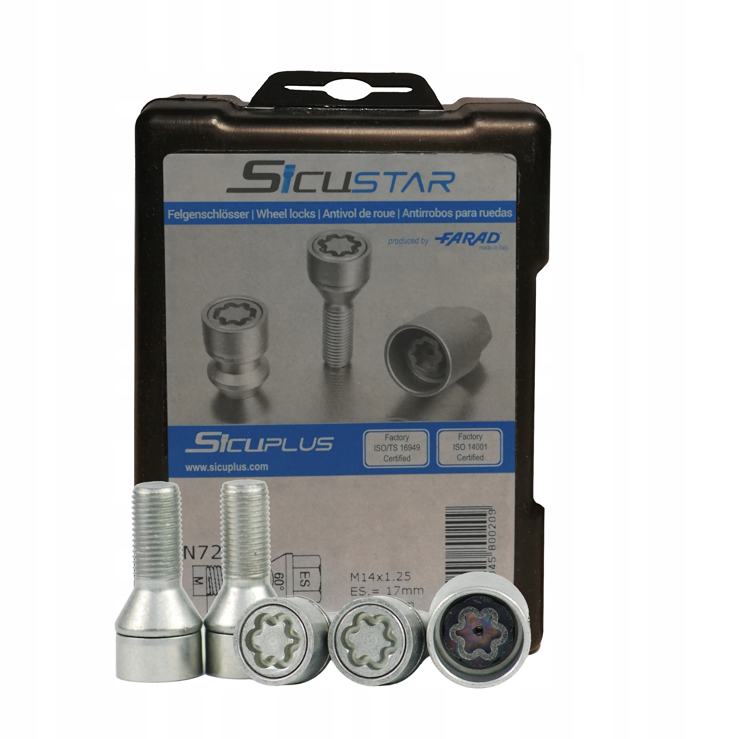 Sicustar стопорні болти 14x1. 25x40 конус