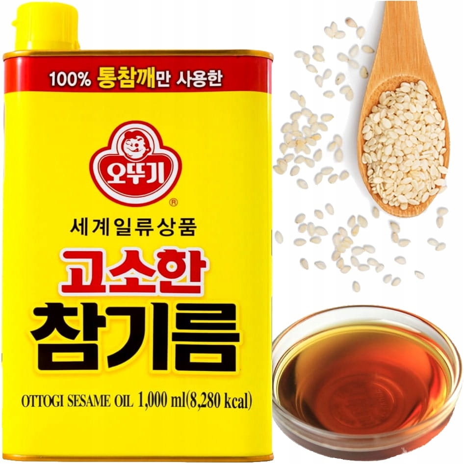 Levně Korejský sezamový olej z pražených zrn 1000 ml 1 l Pure Sesame Oil Ottogi