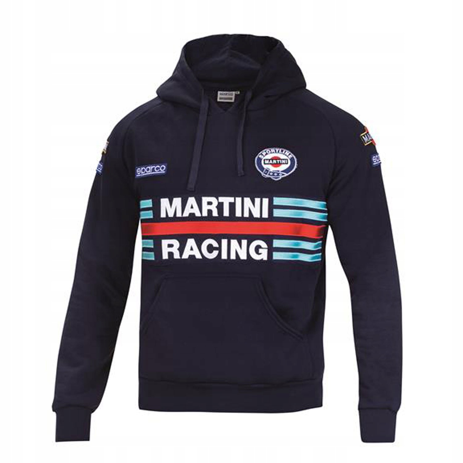 Mikina s kapucí Martini Racing Sparco, modrá