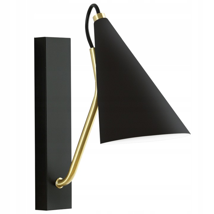 

Lampa Kinkiet Do Sypialni Przy Łóżku Czarna Złota