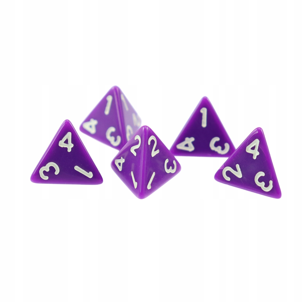 ZESTAW 2 KOSTEK K4 RPG FIOLETOWA KOŚĆ CZTEROŚCIENNA Liczba ścian 4