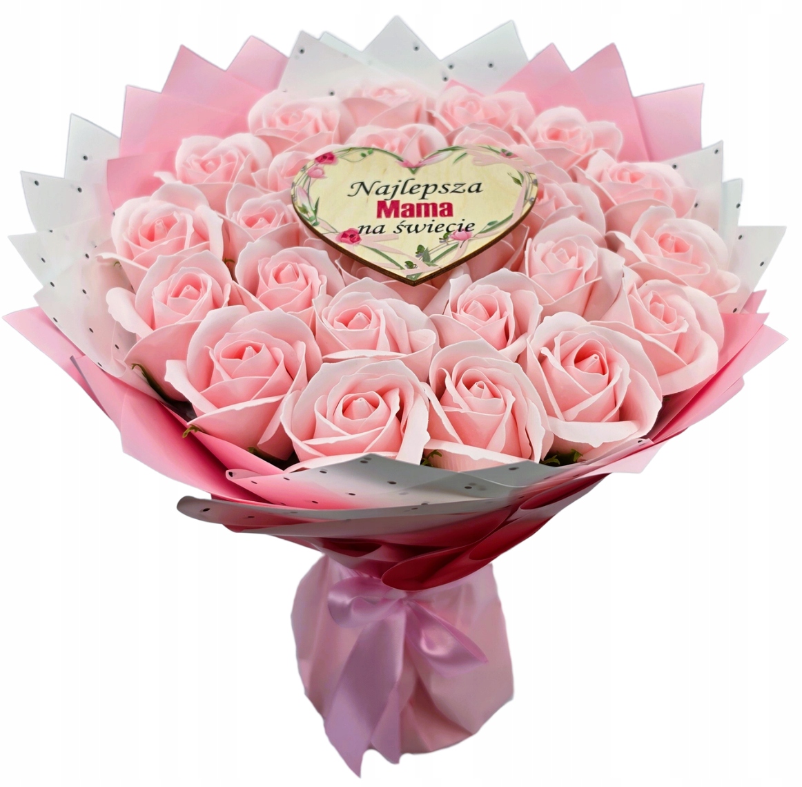 Dárkový koš Kytice z mýdlových růží Flower Dárek Narozeniny Den Matek