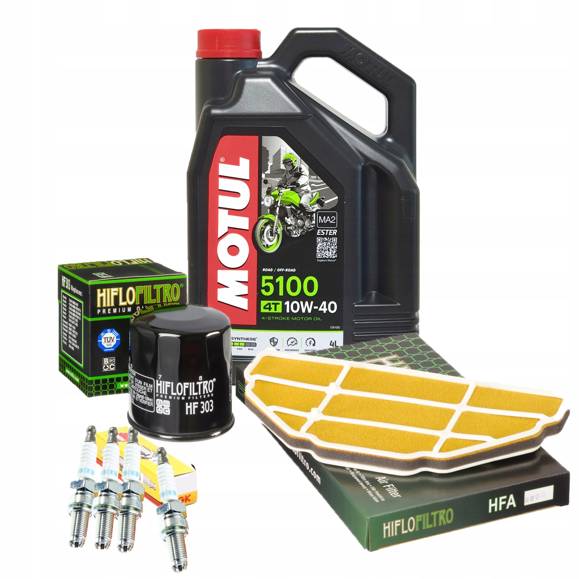 

Filtr Kawasaki ZX6R 98-02r Olej Motul 5100 Świece