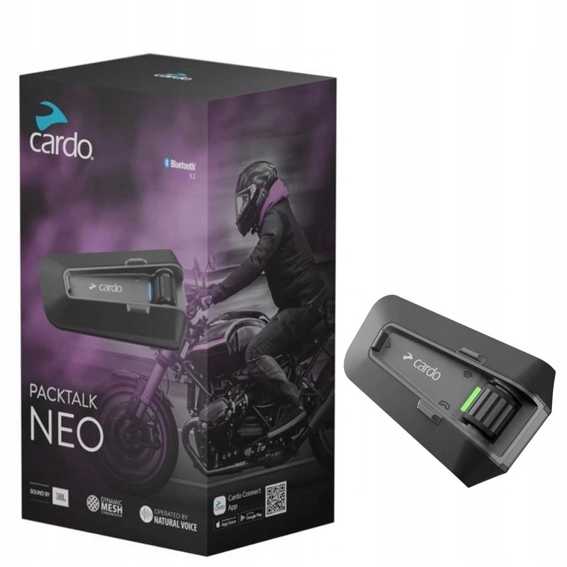 Univerzálny motocyklový interkom s Bluetooth 5.2 Cardo Packtalk Neo Single