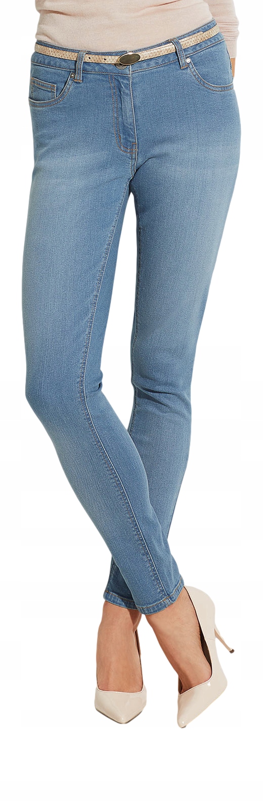 

Jegginsy Damskie Jeans spodnie Niebieskie *XL