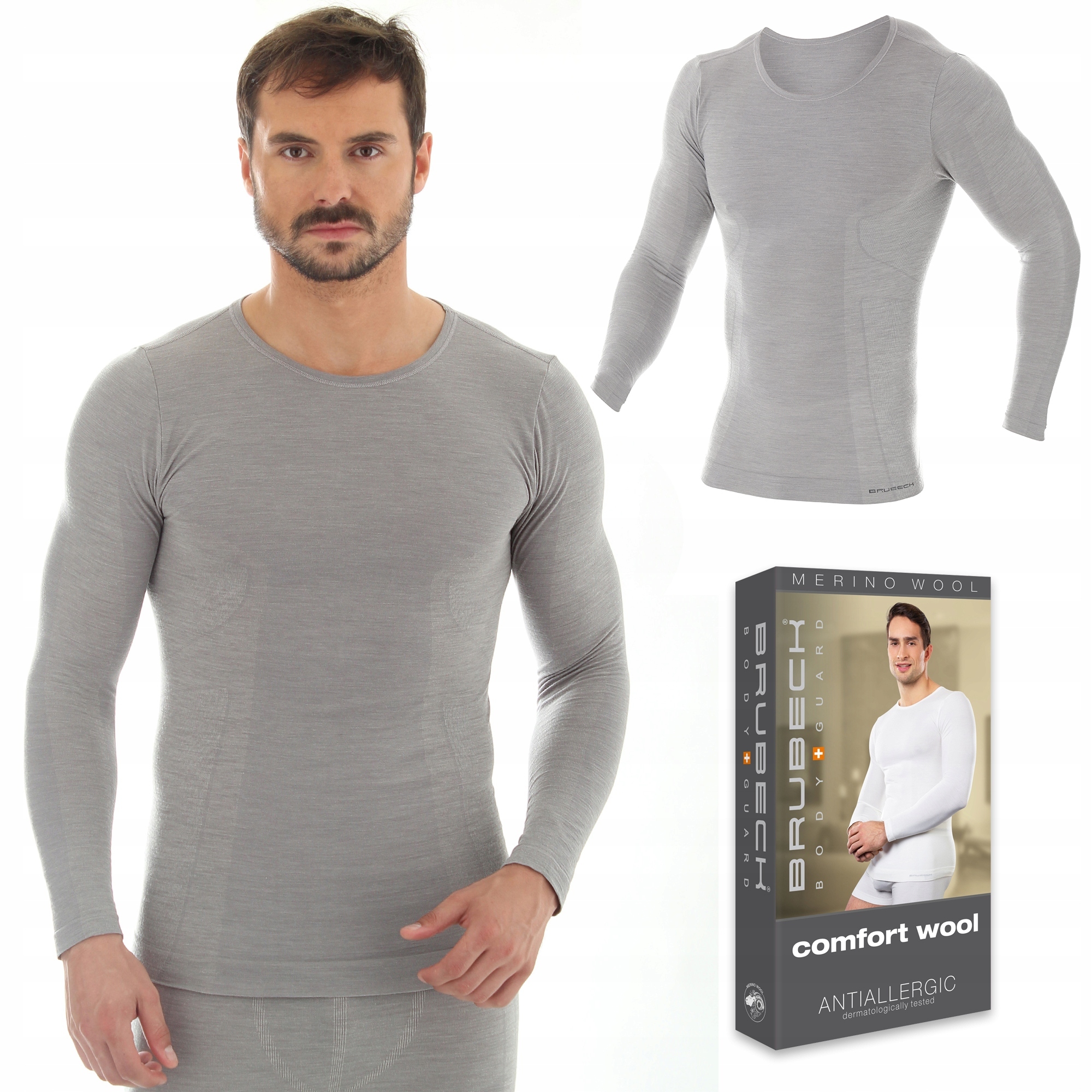 Tričko Vlněné termo tričko Brubeck LS11600 XXL