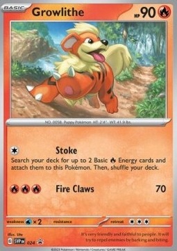 Karty Pokemon (svp 024) Growlithe