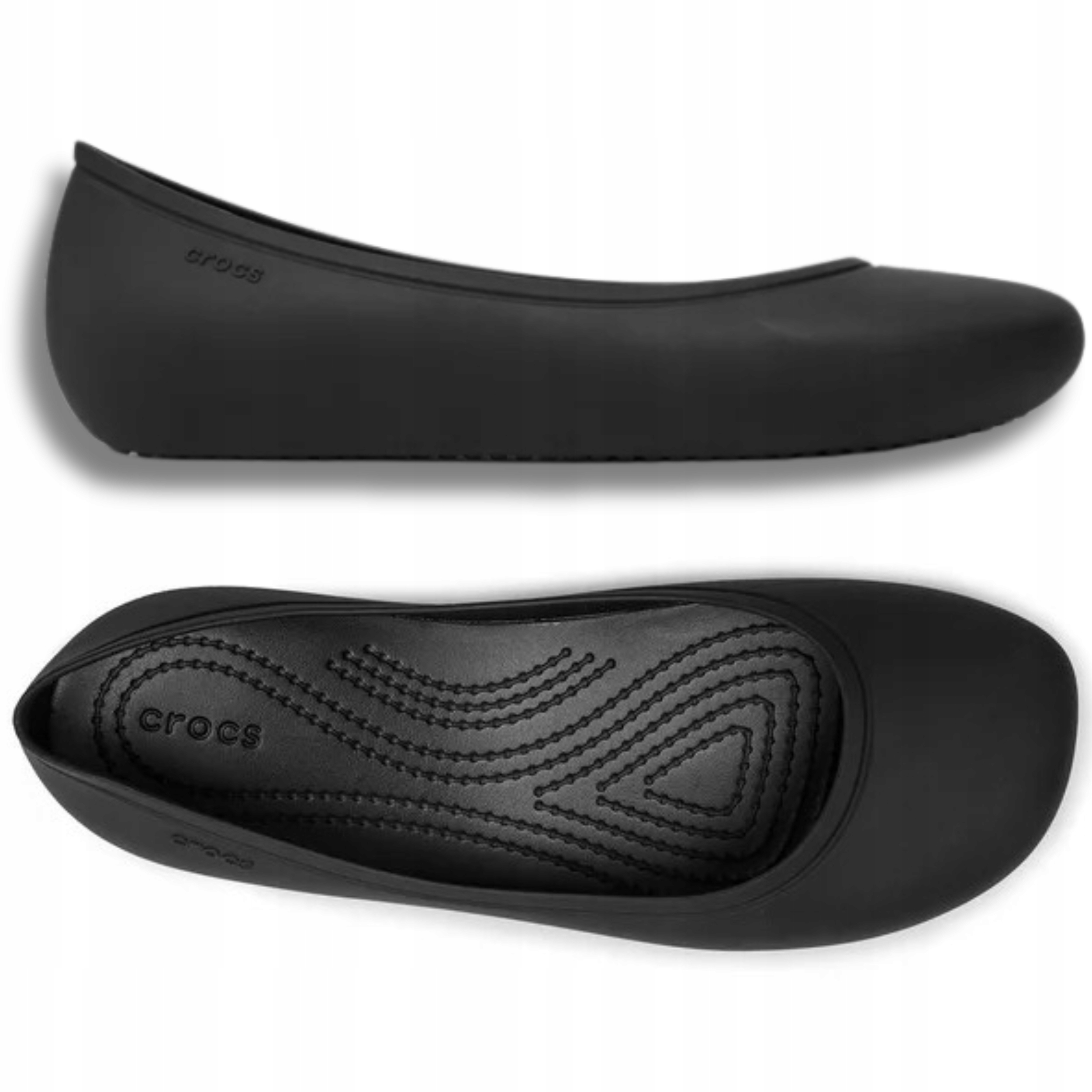 Baleríny Crocs Brooklyn Flat Nazouvací Dámské Pohodlné Barelky Černé 34,5