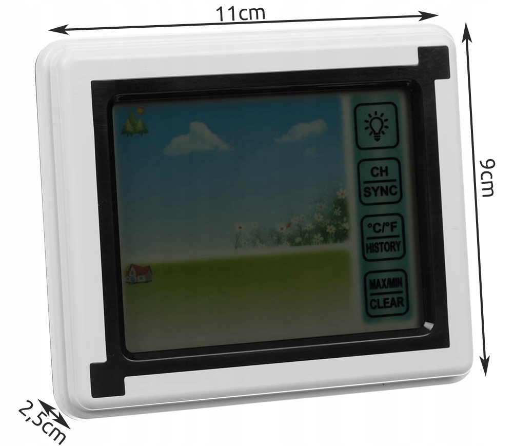 STACJA POGODOWA BEZPRZEWODOWA STACJA POGODY HIGROMETR ZEGAR TEMPERATURA Marka inna