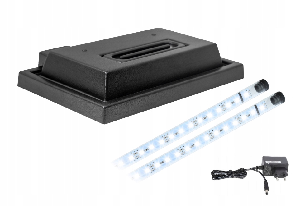 Levně Kryt pro akvárium 80x30 černý Led osvětlení Bílé 5630