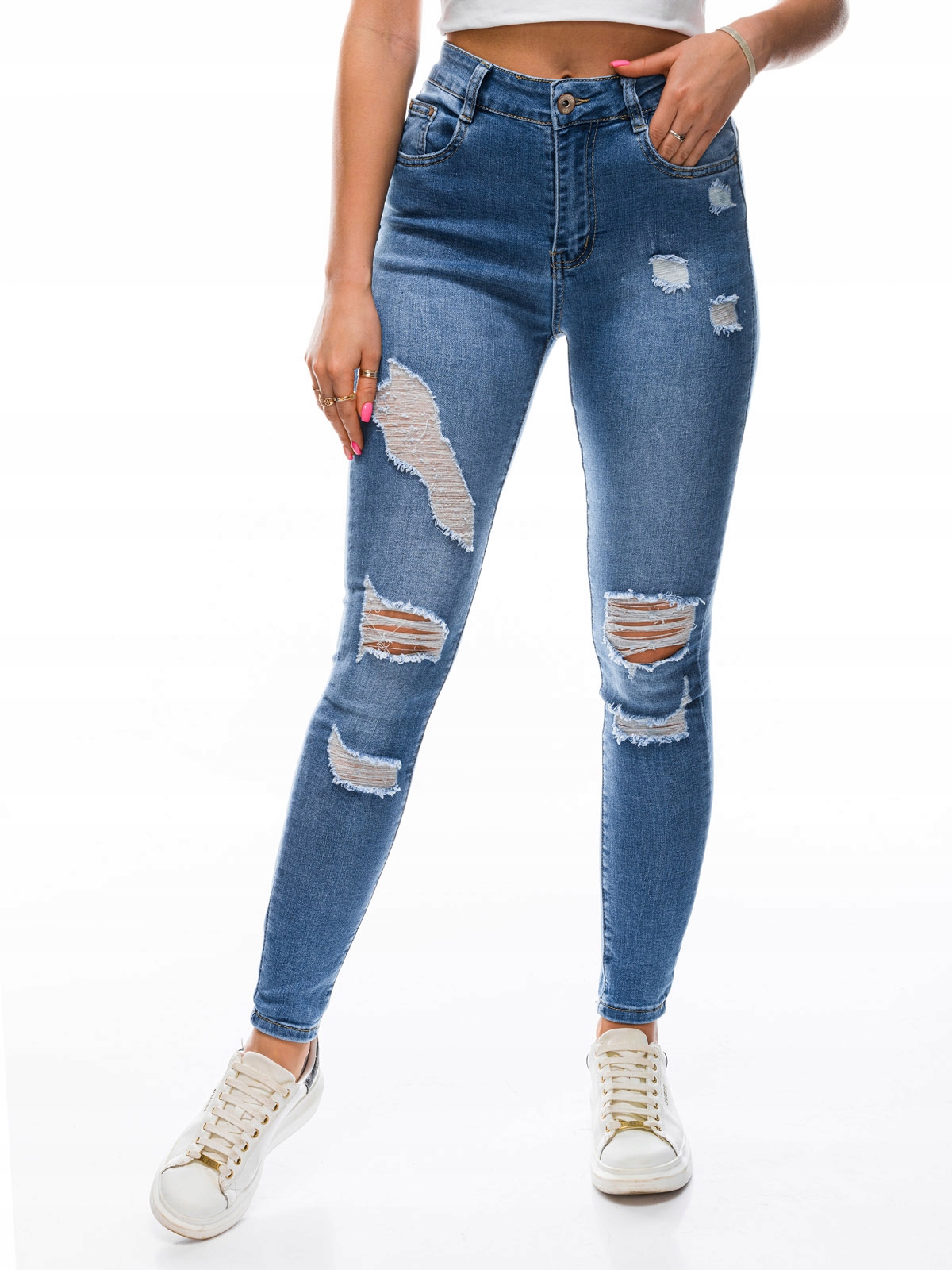 

Spodnie damskie jeansowe 138PLR niebieskie 42