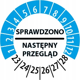 

Naklejka inspekcyjna, kontrolka 20 mm/108 szt. Bl