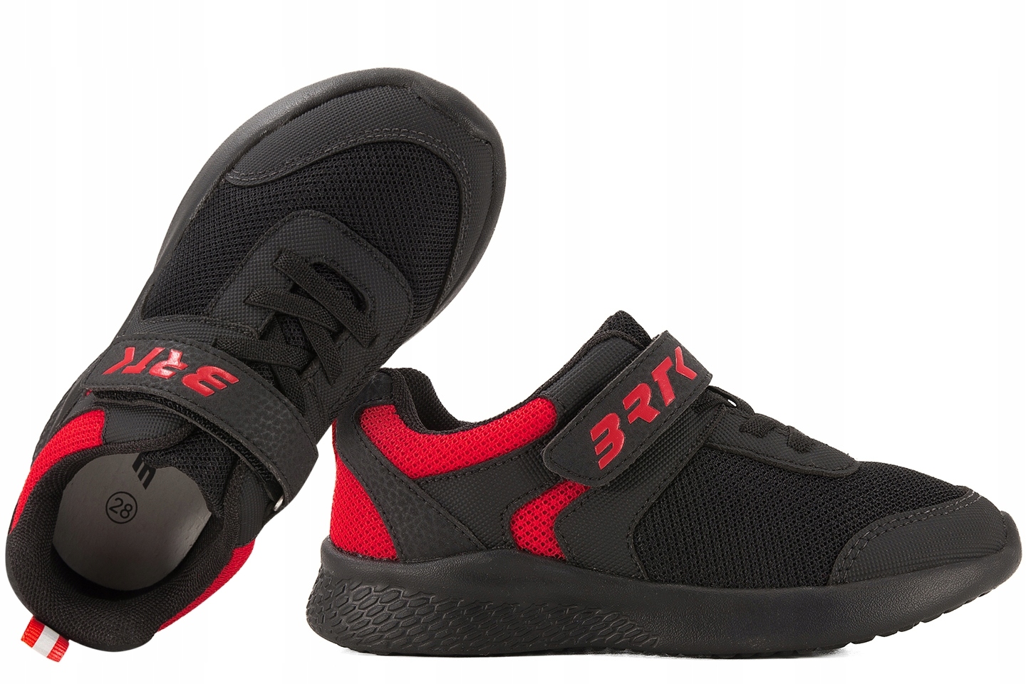 Bartek 8700311 Buty Sportowe Sneakersy Dziecięce Półbuty Pu Rzep Czarny 28