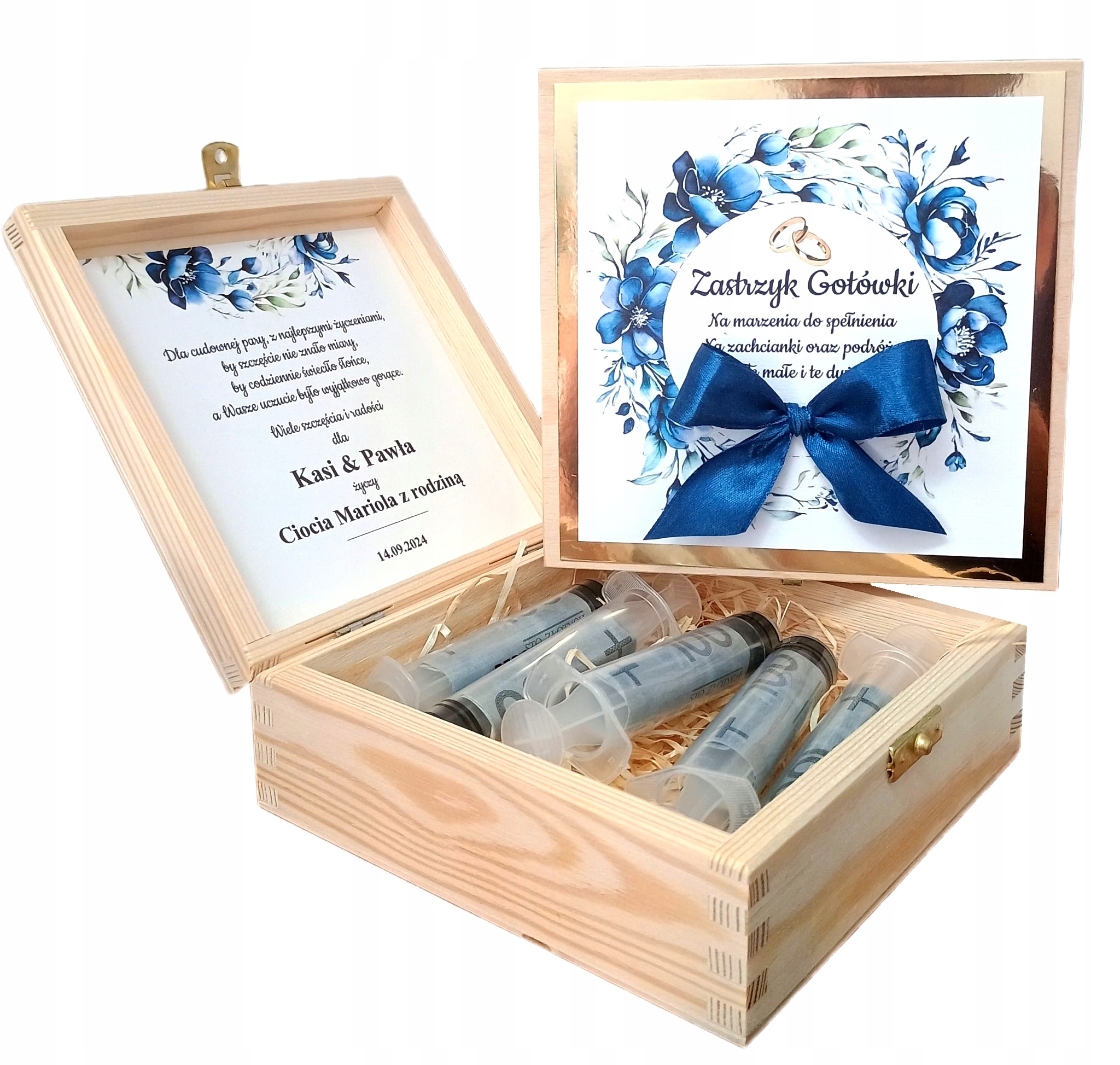 Zastrzyk gotówki na ślub * PREZENT * wesele 5 strzykawek