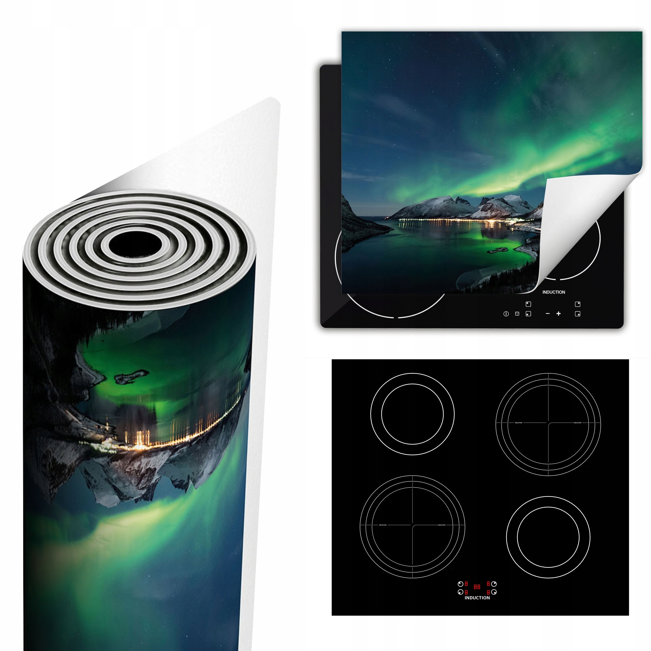 Ochranná Podložka Na Sporák Představuje Více Místa 60x52 polární záře