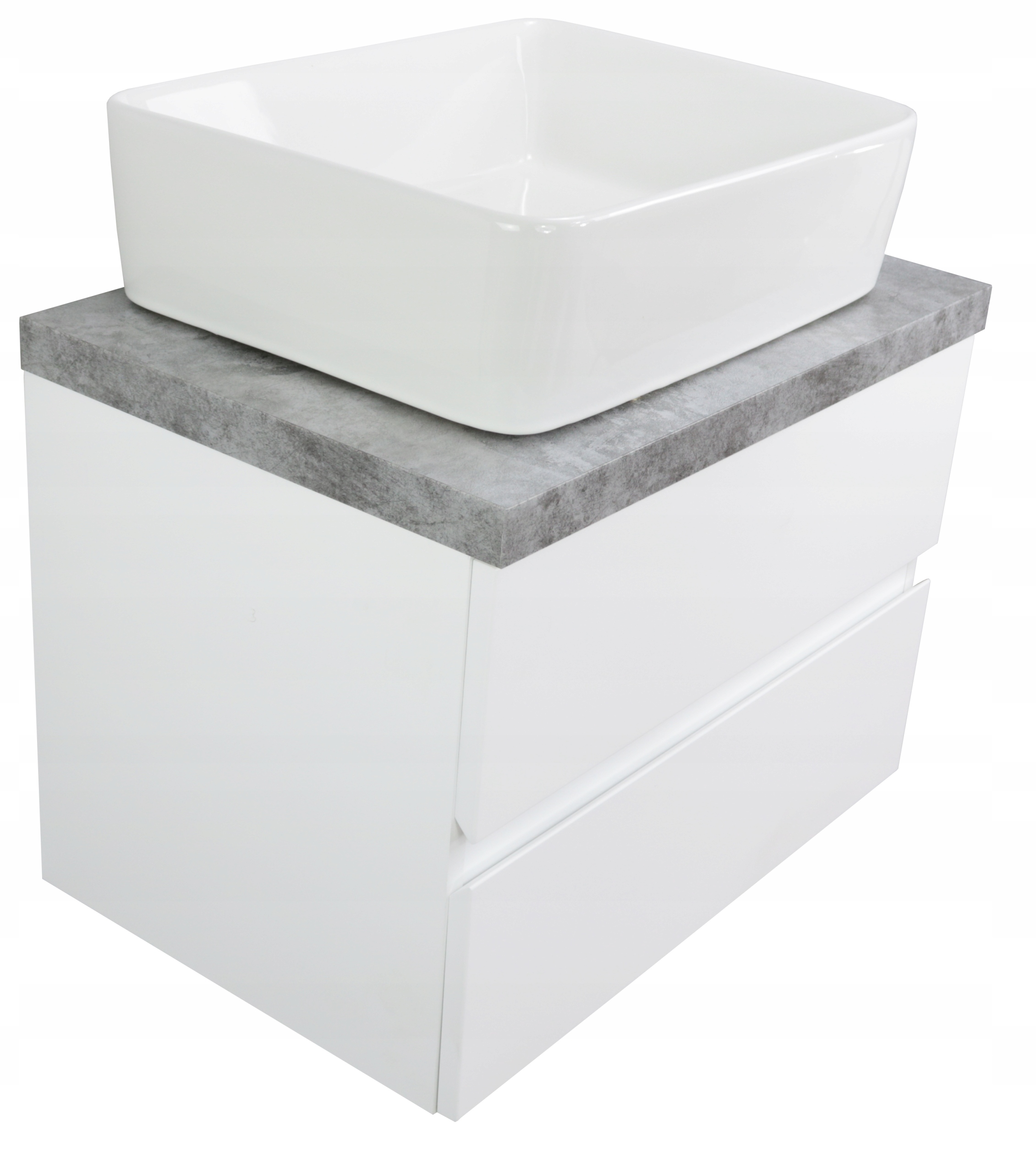 

Lakierowana Szafka Łazienkowa Blat Beton 70 CM