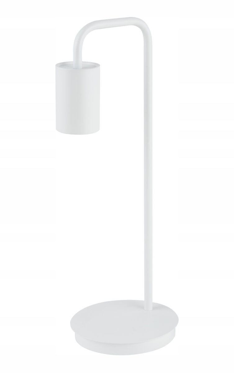 Dekorativní bílá industriální stolní lampa do ložnice Sigma