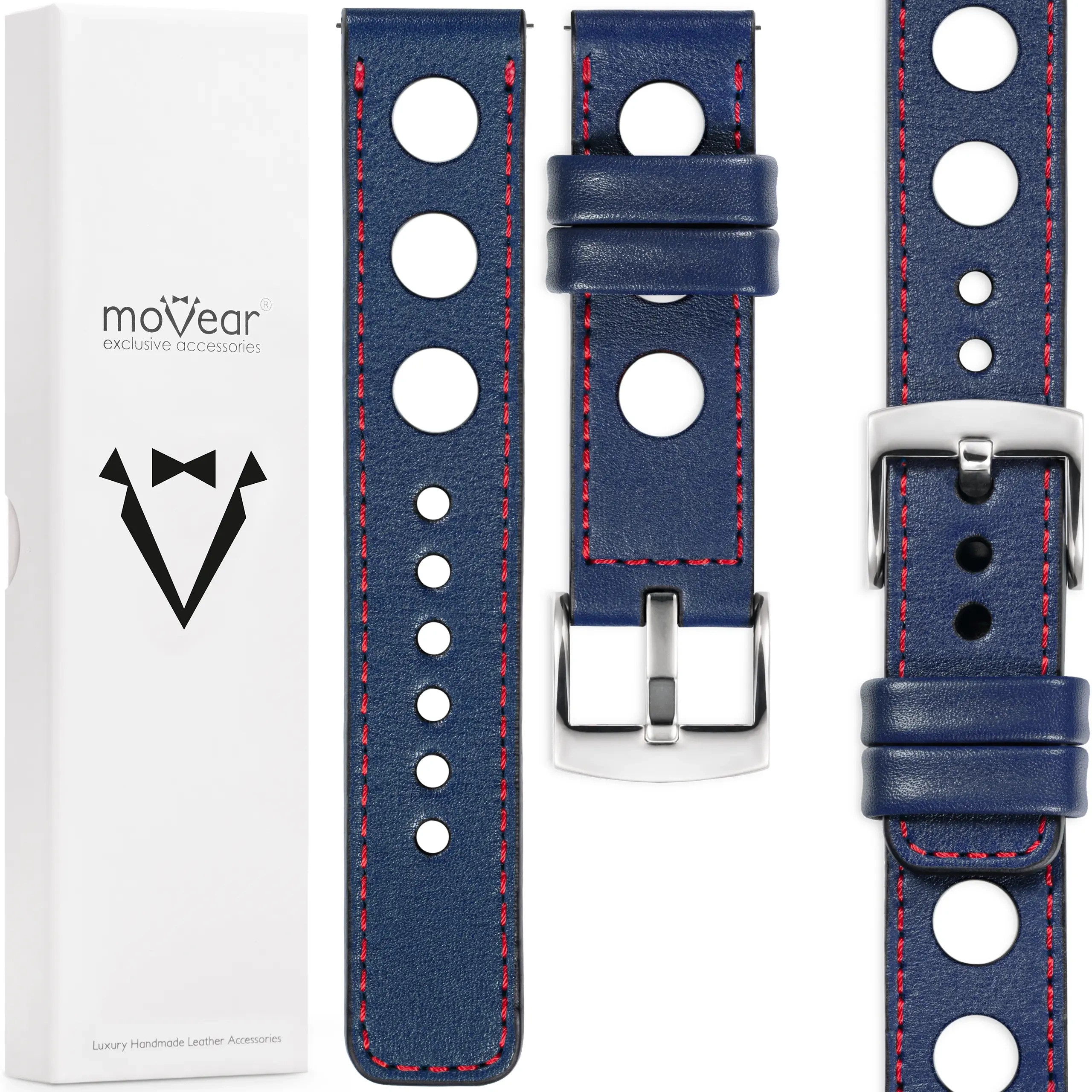 Exkluzivní řemínek 18 mm pro prémiové hodinky, stylový Movear, kůže