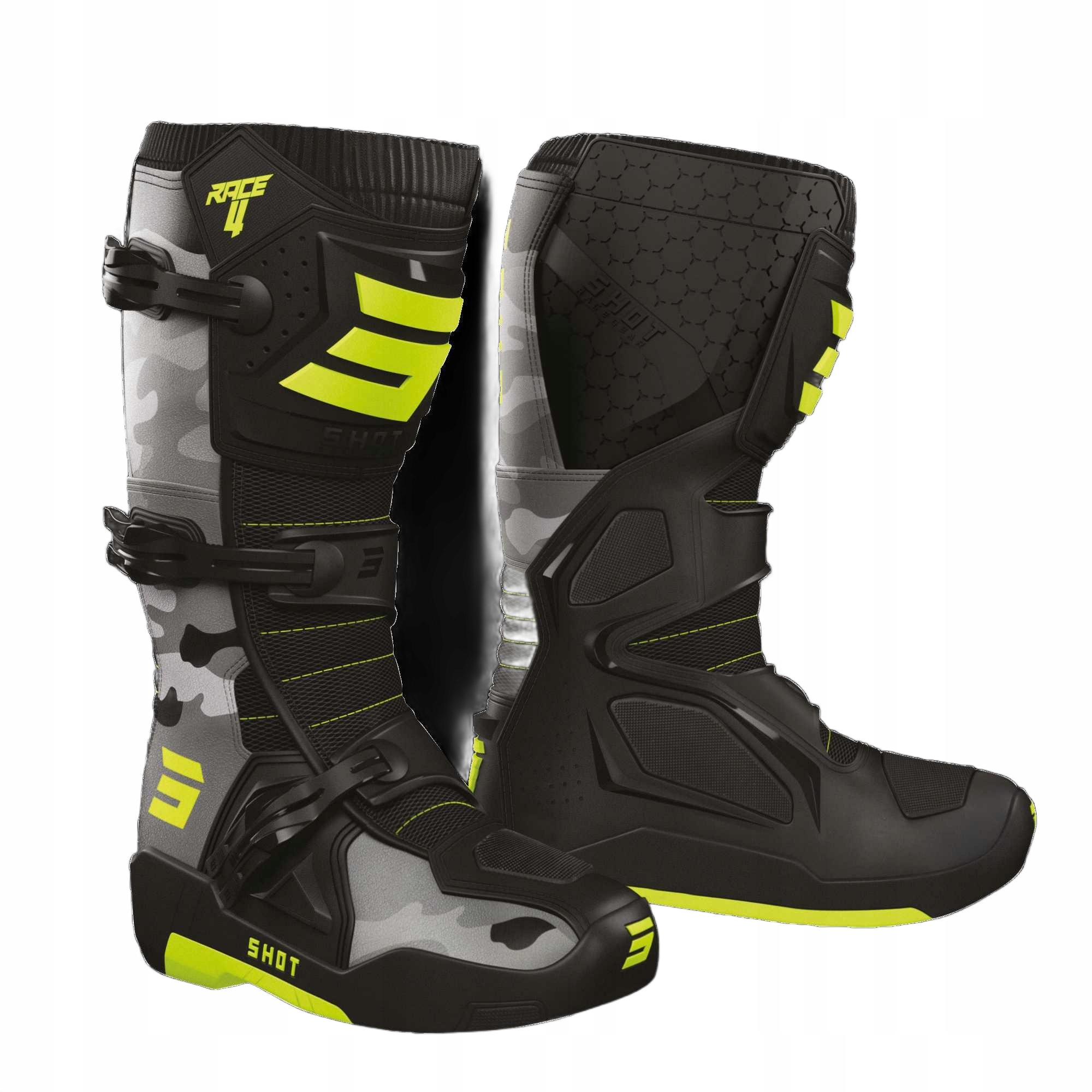Topánky Na Crossovú Štvorkolku Shot Race 4 Camo Neon Yellow 47 A09-24C1-A01-47