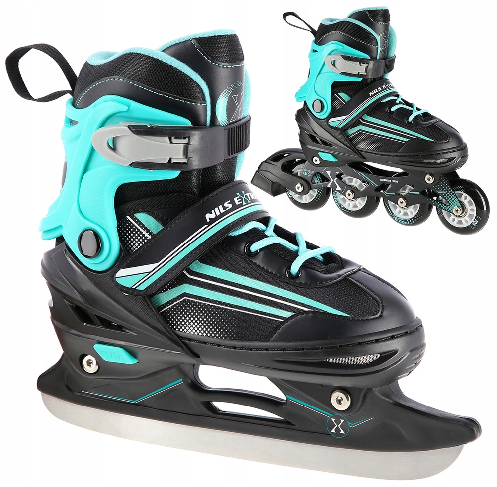 2w1 Łyżworolki Rolki Łyżwy Hokejowe Regulowane Dla Chłopca Nils 29-33