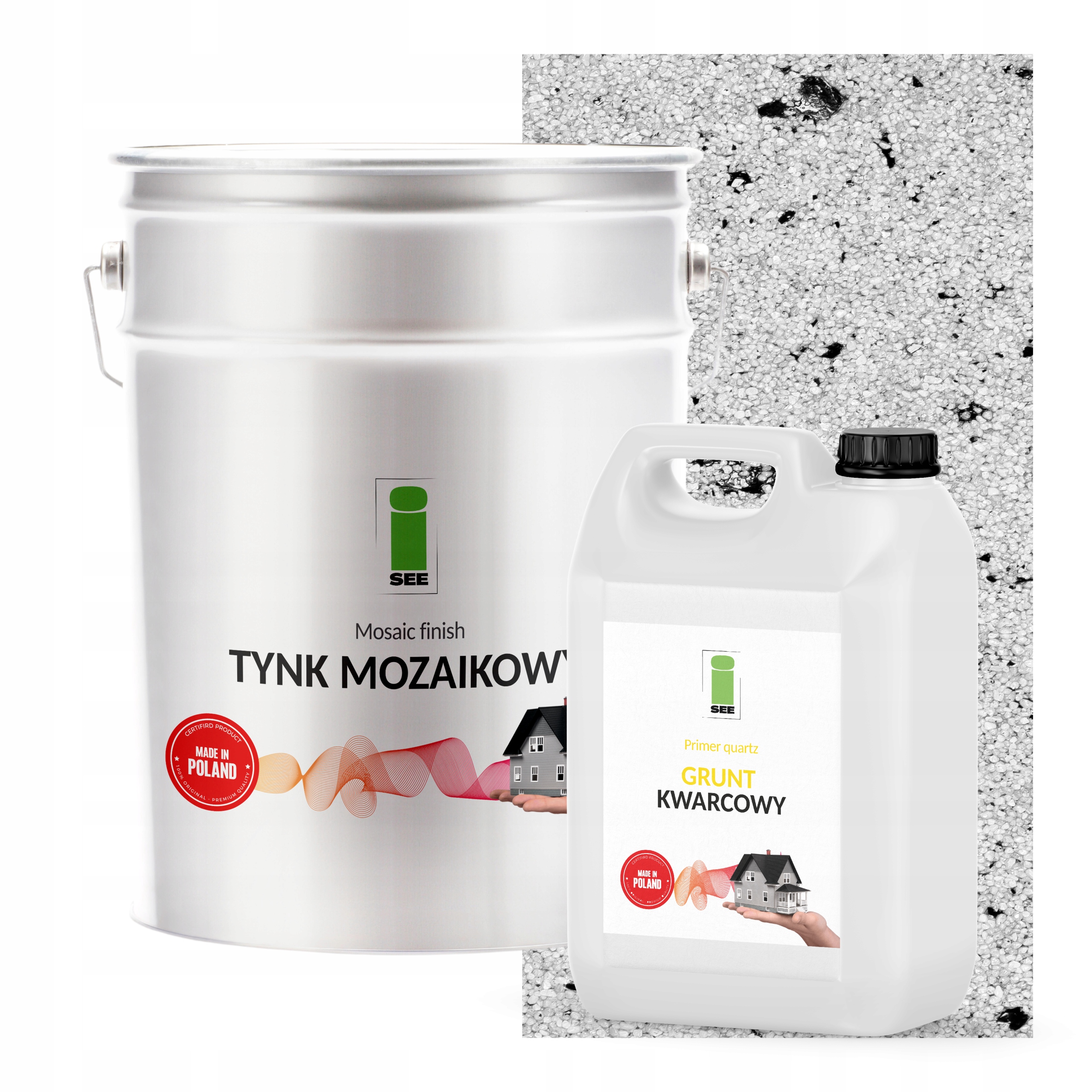 Mozaiková Omietka Biela S Čiernou Mikou 100 Kg Základný Náter 7,5 kg Sada Na 25 m2