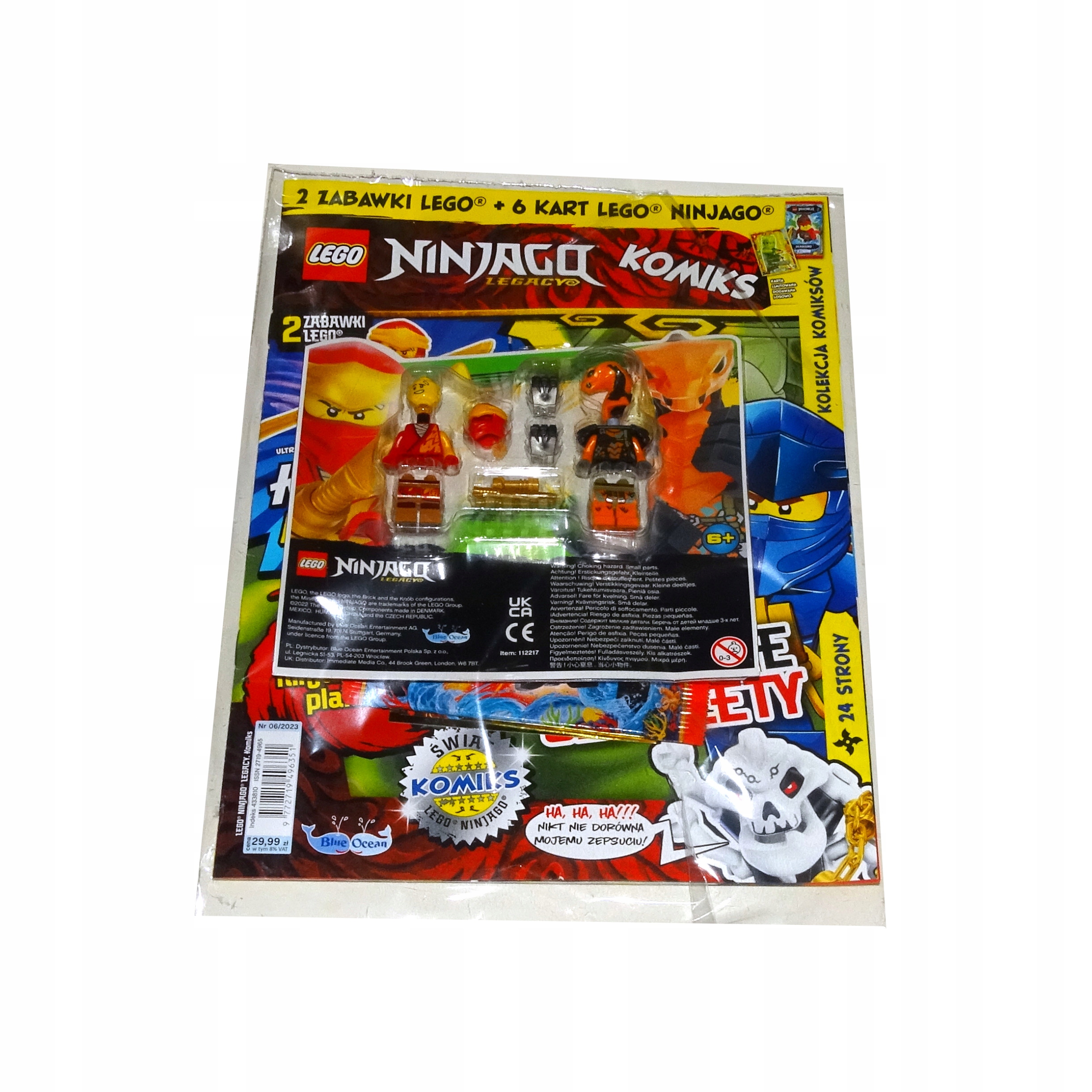 LEGO Ninjago Legacy Komiks 6/2023 + 6 kart TCG + Kai kontra Boa Niszczyciel