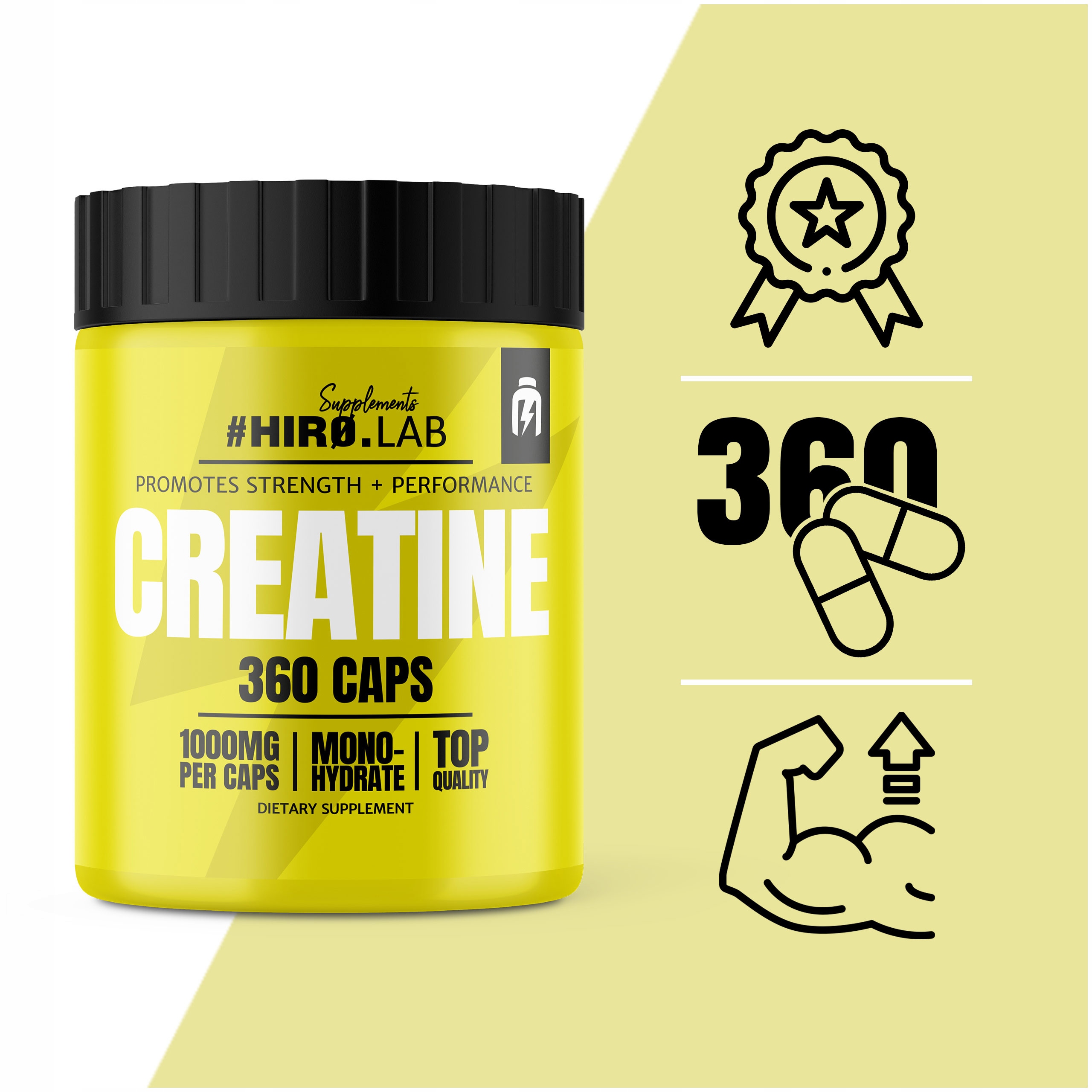 KREATIN MONOHYDRÁT CREATINE SÍLA MONO HMOTNOST MONOHYDRÁT 360 caps Hiro.Lab Kód výrobce 1000024307