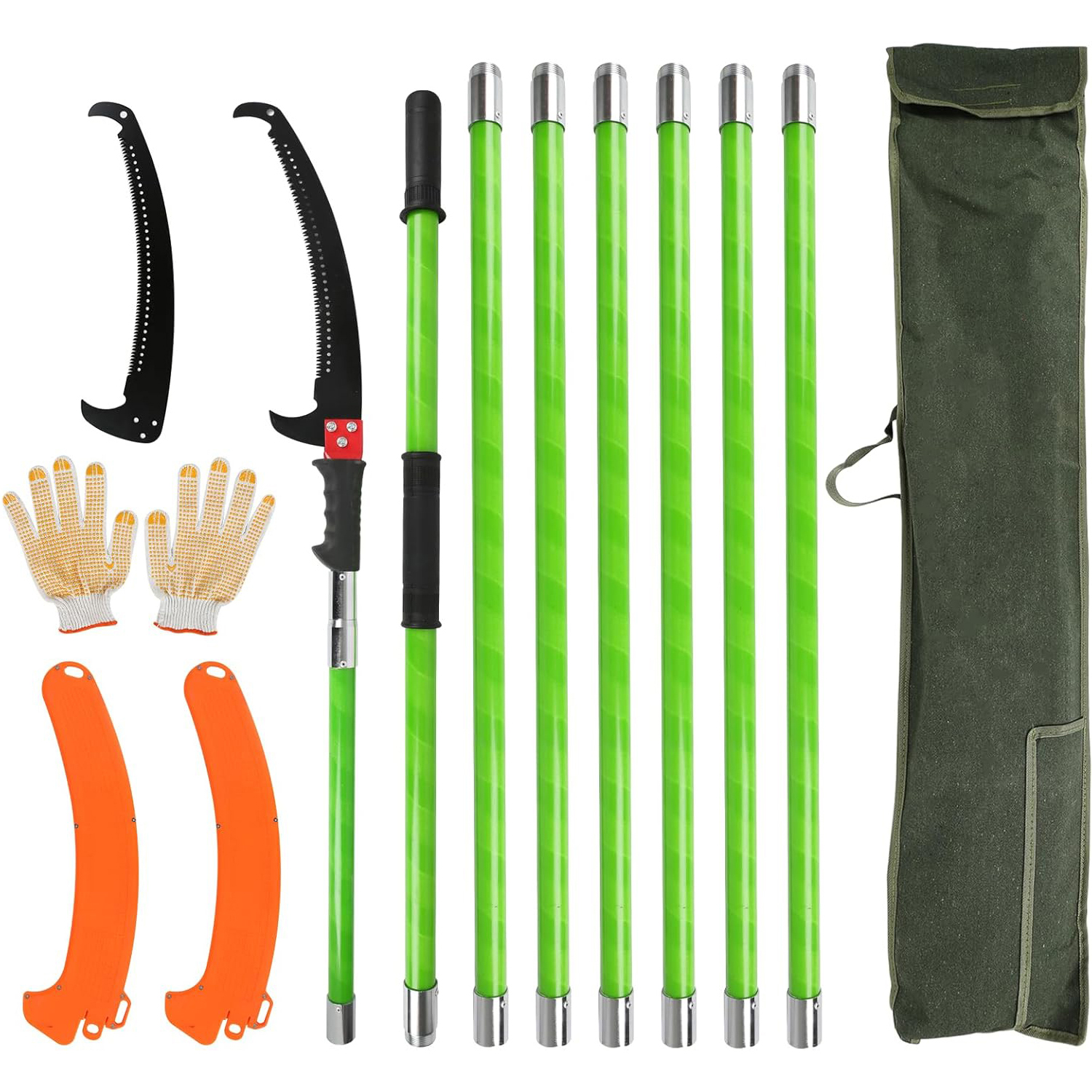 Teleskopová Pila S Hákem, Nastavitelná Do 2-8 M, Podřezávání Stromů Ostré Ostří