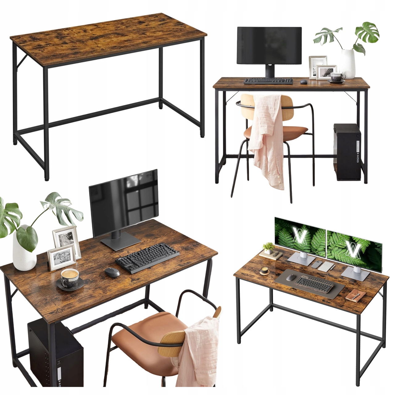 Písací stôl pre výučbu práce na diaľku 120 cm Loft Industriálny stolík pod počítač