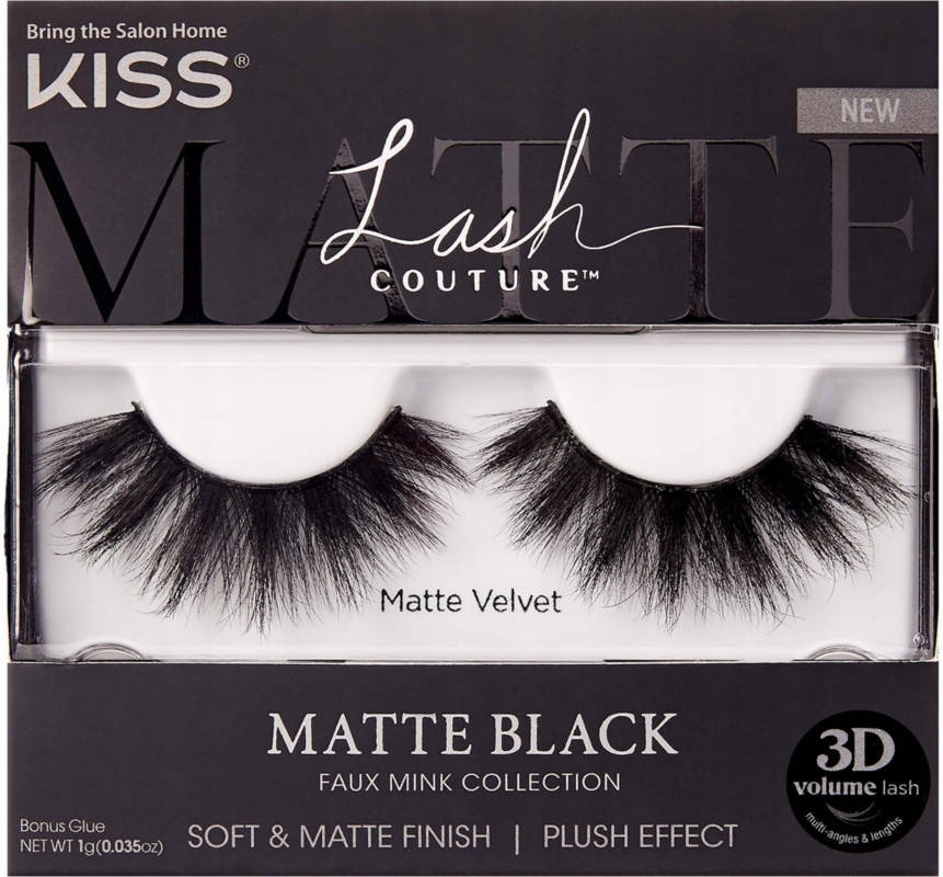 

Kiss rzęsy Faux Mink Matte Black Matte Velvet