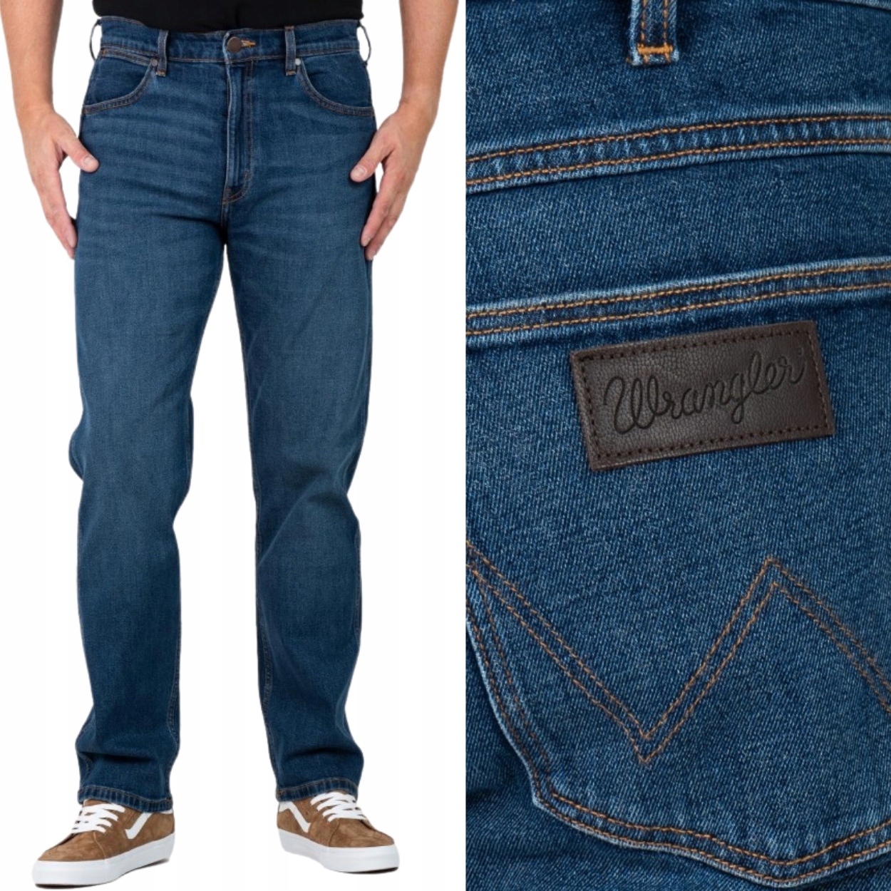 Wrangler Frontier Louie Louie Džíny jednoduché volné džínové kalhoty W31 L32