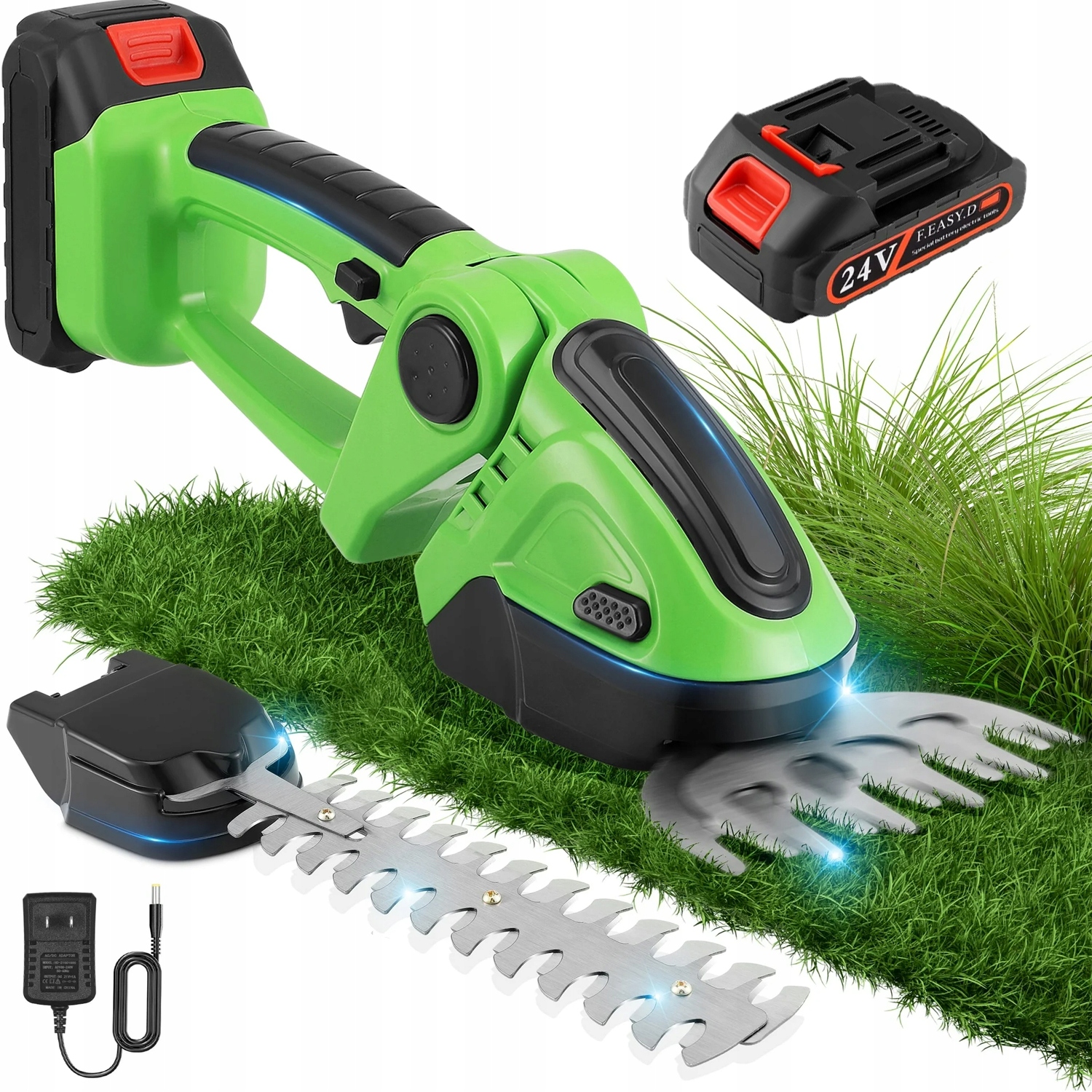 Akumulátorové nůžky Na Živý Plot Keřů 24V Akumulátorem 1.5Ah Nabíječka