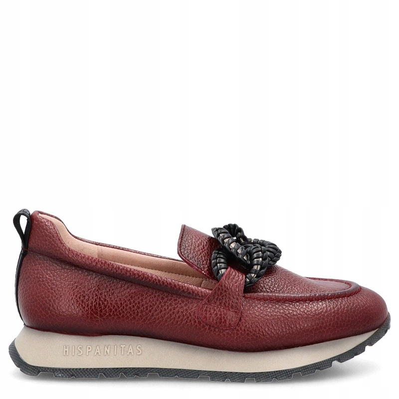 Španělské polobotky s přezkou Hispanitas HI254238 Bordové 36