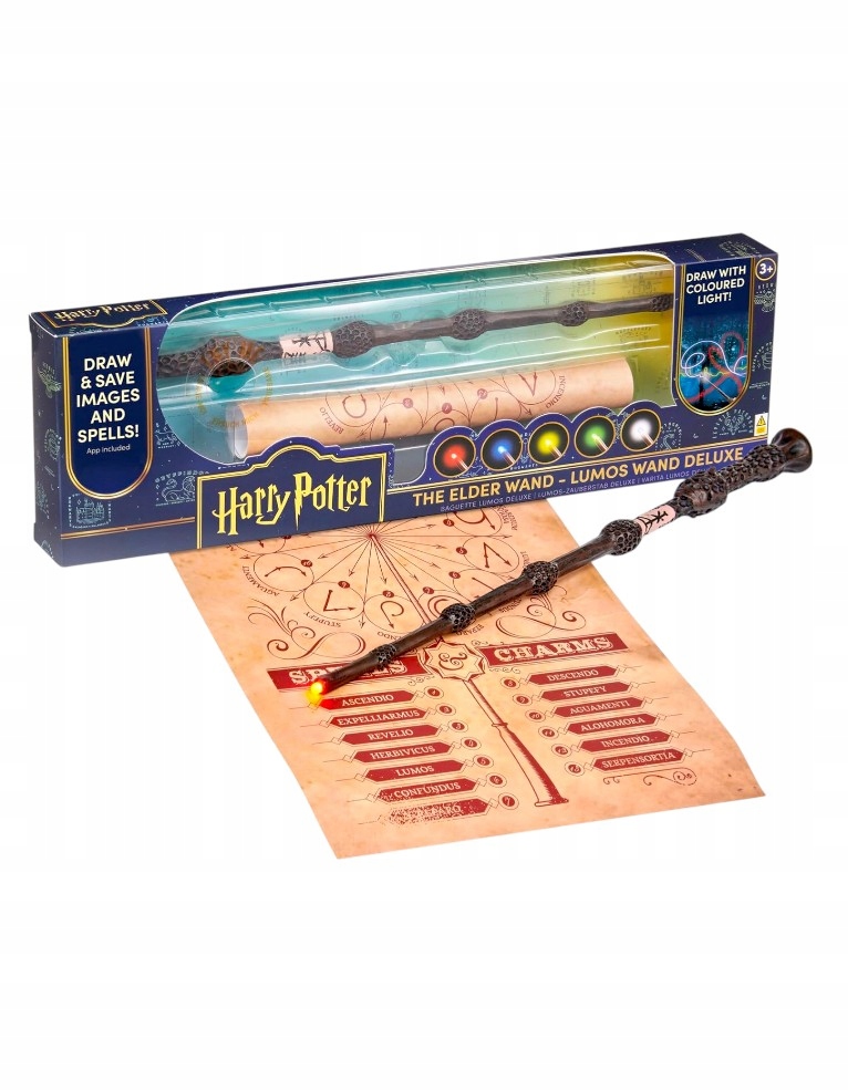 Różdżka Dumbledore’a The Elder Wand Light Painting Plakat Dla Fana