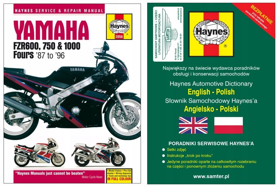 Yamaha fzr 600 FZR 750 FZR 1000 87-96 instr Haynes