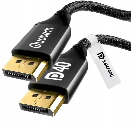 KABEL DISPLAYPORT 2.1 PRZEWÓD DP - DP UHD 16K 60HZ 40Gbps 3m