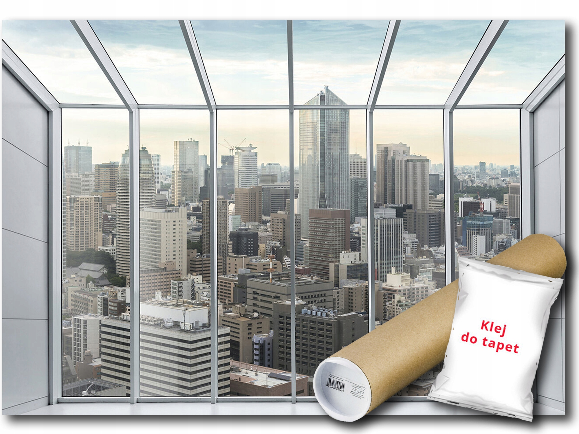 Fototapeta Vinylová Okno Pohľad Panoráma Terasa Penthouse Mesto 312x219