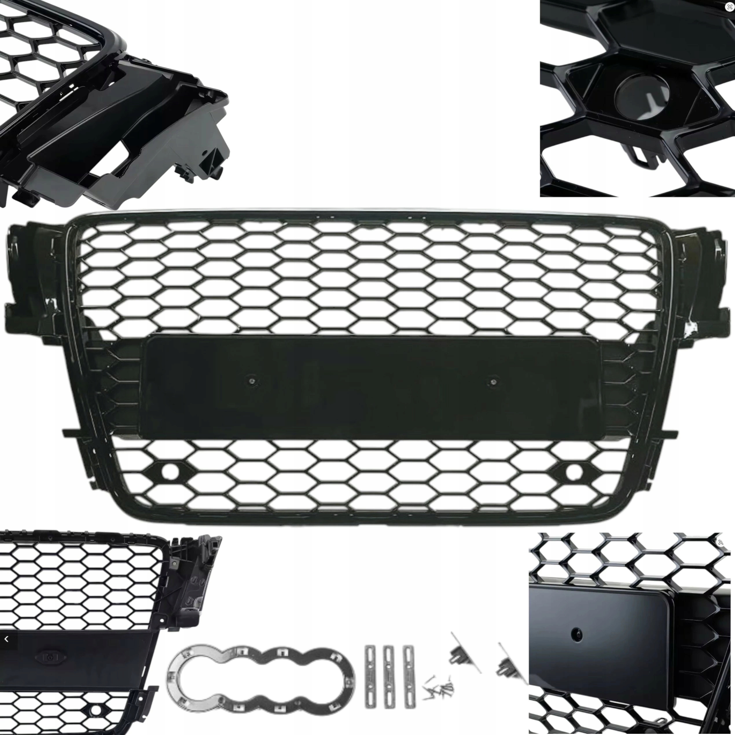 Audi A5 B8 07-11 Středová Atrapa Gril Černá Rs Look Nový Nepoužitý Pdc