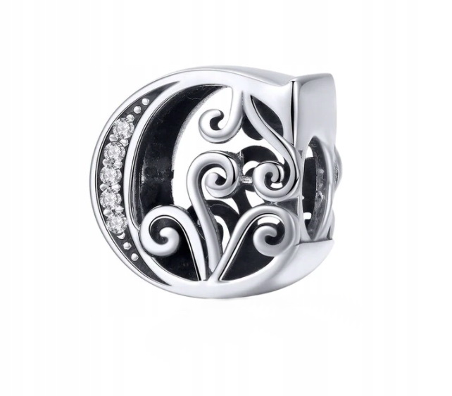 

Zawieszka Charms Litera C Moda Trusky Srebro 925