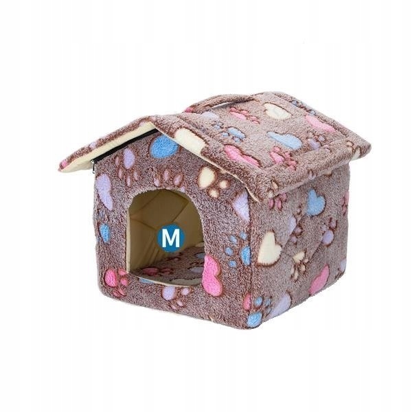 Domek buda kojec legowisko dla psa kota Pluszowe 48x45x39cm rozmiar M