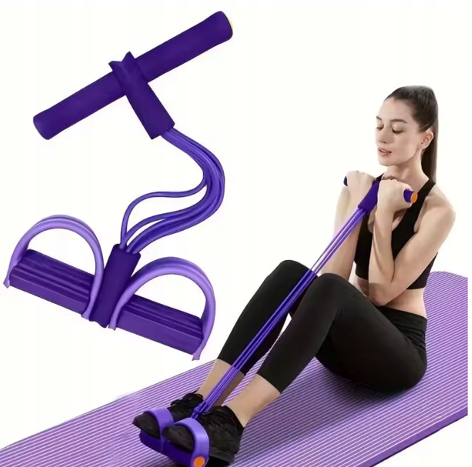 EKSPANDER GUMA DO ĆWICZEŃ BRZUCHA ROZCIĄGANIA TAŚMA OPOROWA ZESTAW FITNESS