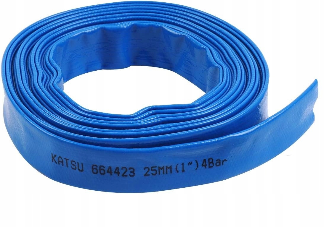 Zahradní plochá vypouštěcí hadice Pvc pro vodní čerpadla 10 m x 25 mm 664423