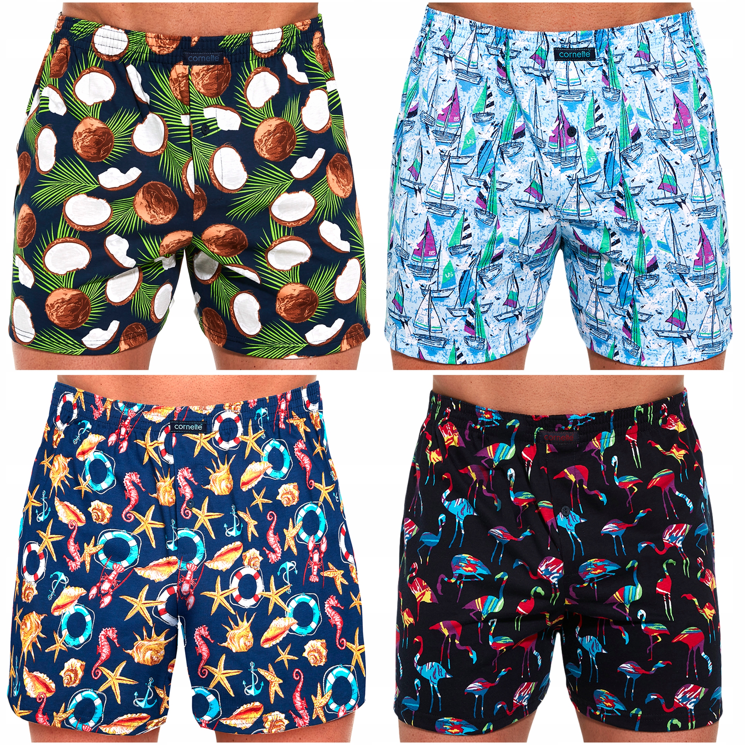 Cornette boxerky Classic bavlna 4 ks XXL
