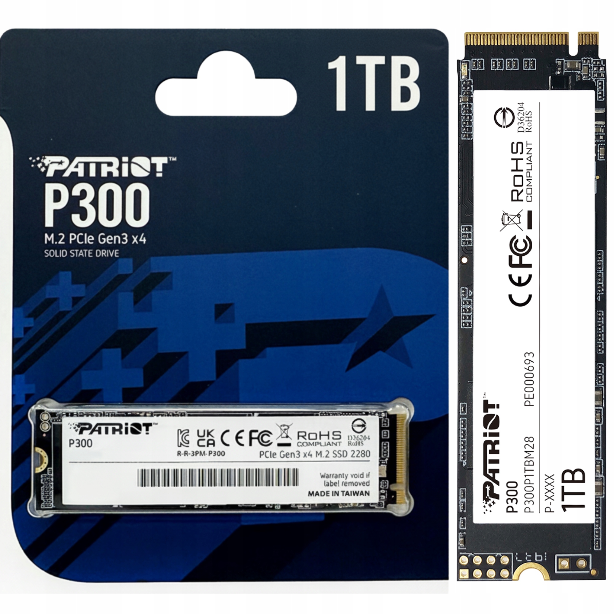 Dysk Ssd 1TB M2 NVMe Patriot P300 PCIe 3.0 Gen3 x4 2280 Tlc do laptopa