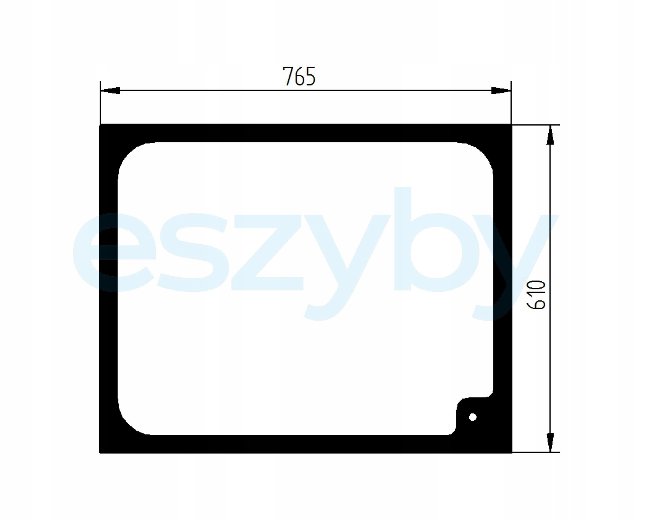 sklo minibagr Cat 302.7D Cr zadní 370-1488