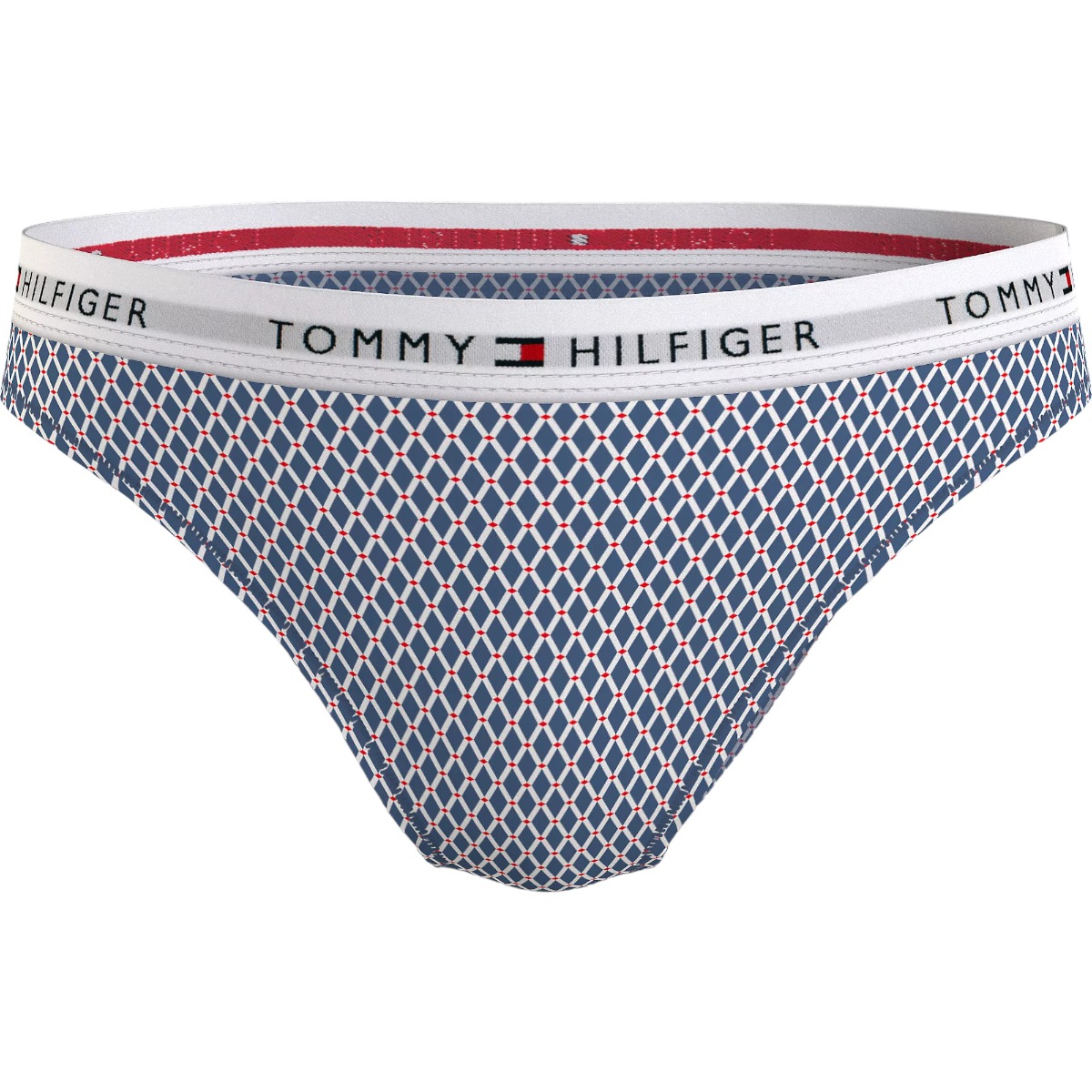 Tommy Hilfiger Dámské Bikini Kalhotky 1P Bikini Print Modré r.XS